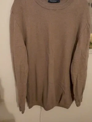 Beige stickad tröja Dressmann XL
