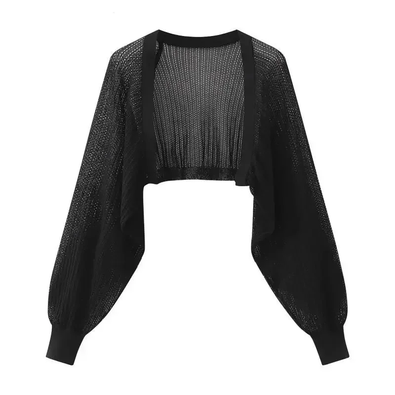 AliExpress - Cardigan tricoté en soie glacée française, résistant au soleil, veste fine d'été pour femmes, gilet, jupe à bretelles, châle, chemisier 