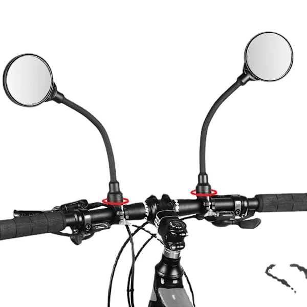 2-pak sykkel speil for 22-32mm styre - 3D sikkerhetsspeil, 360° justerbar og roterbar for terrengsykkel, racersykkel, elsykkel, moped
