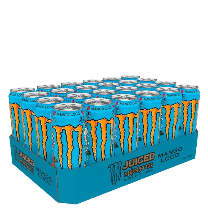 Energidrikk 24 x Monster Energy Juiced 50cl, Mango Loco - Bodyman.dk
