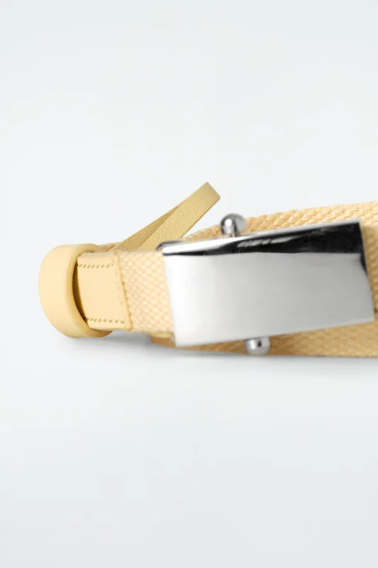 COS Slim Webbing Belt in Yellow - Women