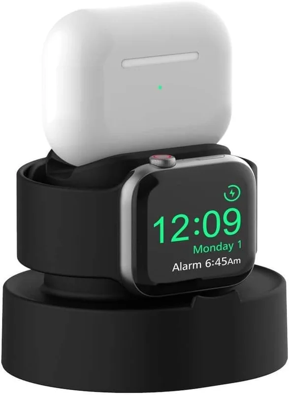 Apple Watch Ladestander, Nem Installation Stand til Apple Watch 45/44/42/41/40/38mm iWatch 8/SE2/7/6/5/4/3/2/1, AirPod