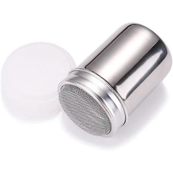 Stainless Steel Frosting Shaker Salt Shaker Chocolate Shaker Sugar Shaker Flour Shaker Coffee Powder Duster Cocoa Powder Can for Kitchen Bread 