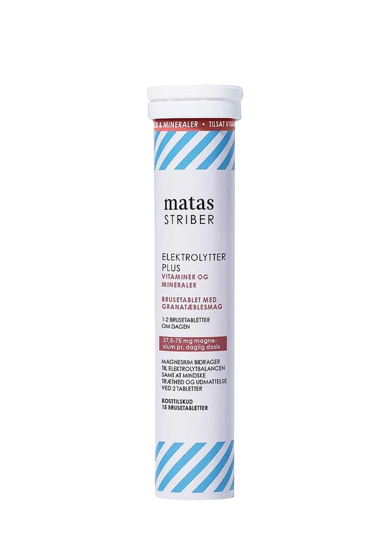 3 for 100 kr., Matas Striber Elektrolytter Plus Granatæble 15 stk., Sport & Velvære, Protein & Energi, Elektrolytter