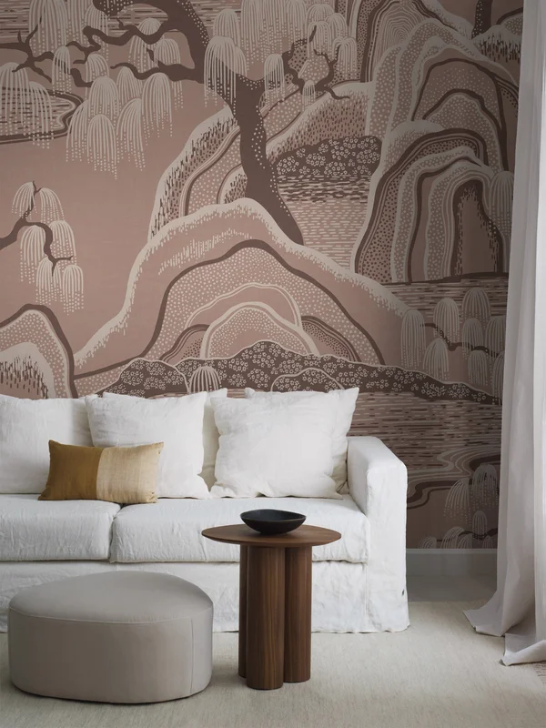 Boråstapeter Indigo Garden Mural Rosa Tapet