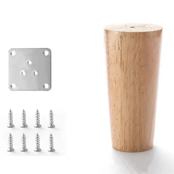 Set med soffben i massivt trä, fåtöljer, sängbord, garderober, möbelben för lådor (höjd 10 cm)