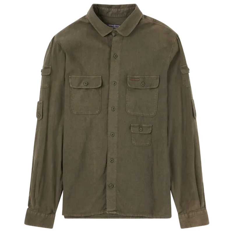 Amundsen Traveller's Linen Shirt Mens Olive
