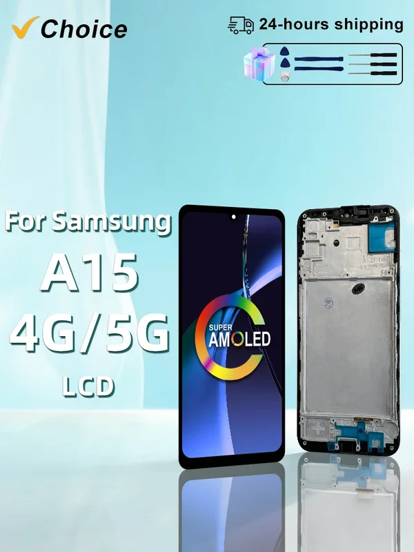 AliExpress - AAA +++ AMOLED SM-A155F LCD pour Samsung Galaxy A15 4G écran tactile pour Samsung A15 5G SM-A156B affichage pièces de rechange