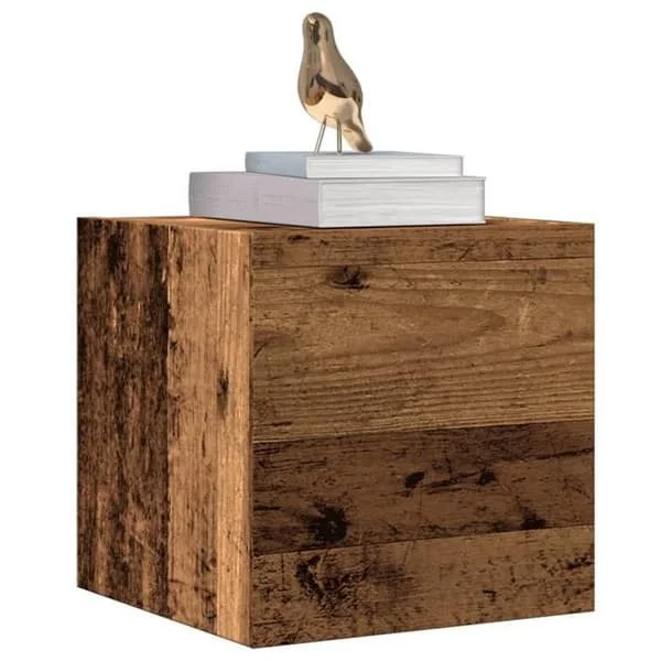 vidaXL Väggmonterad TV-möbel gammalt trä 30,5x30x30 cm, TV-möbel, multimedia-skåp, sidomöbel, multimedia-möbel, möbel 856412