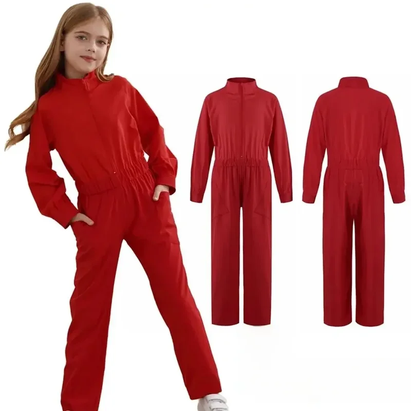 AliExpress - Mädchen Jungen Mechaniker Kostüm Fluganzug Elastische Taille Strampler Lange Cargohose Overall Playsuit Flightsuit Karneval Dress Up