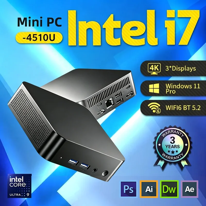 AliExpress - Mini PC portable Windows 11 Pro Intel Core i7 4510U 16 Go de RAM 512 Go SSD 4K HD type C Mini PC ordinateur de bureau Wifi 6