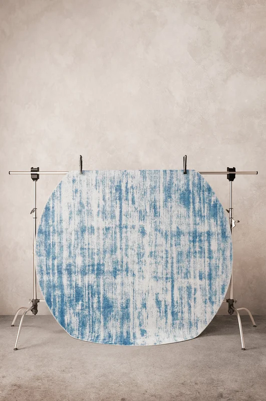 Jotex - Ronde Pooltapijt Blauw Blauw - CELINI - Koop Laag- en hoogpolige & geknoopte vloerkleden bij Jotex