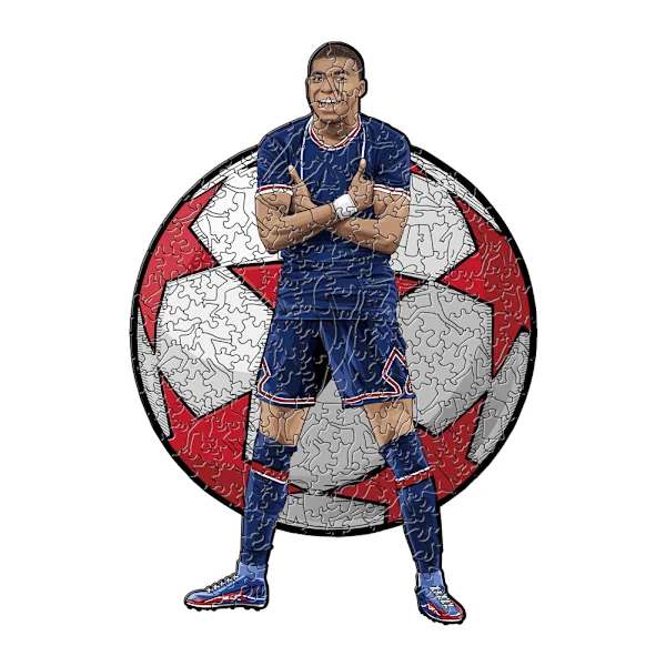 Trepuslespill - Mbappe A4 pappeske