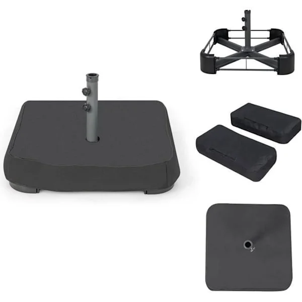 Parasolfot COSTWAY med 2 Sandpåsar - Fyllning av 2 Sandpåsar: 90 KG för Stång Ø 48 mm
