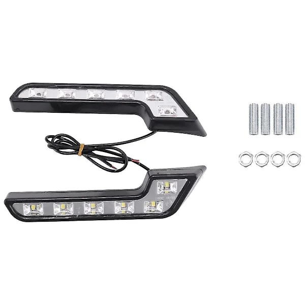 2X 12V Super Sterke DRL LED Kjørelys for Biler Auto Vanntett LED Kjørelys Tåkelys
