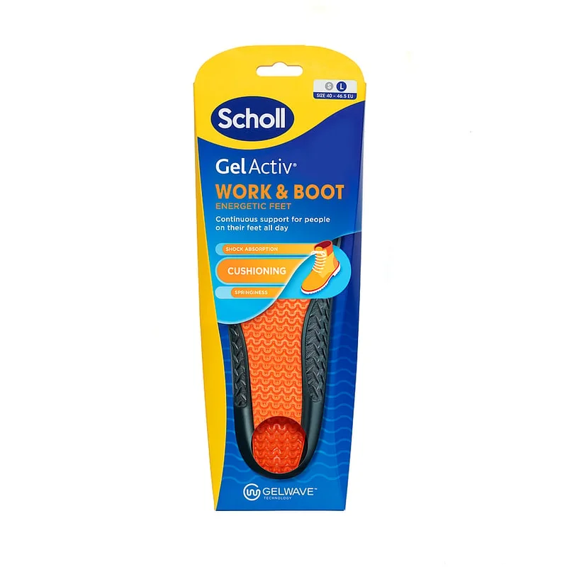 Spar 25% • Køb 2, Scholl Gel Activ Insole Work & Boot Large, Tøj & Bolig, Såler & Indlæg, Såler