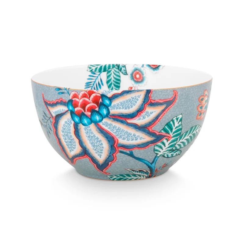 PIP Studio Flower Festival kulho 15 cm, sininen