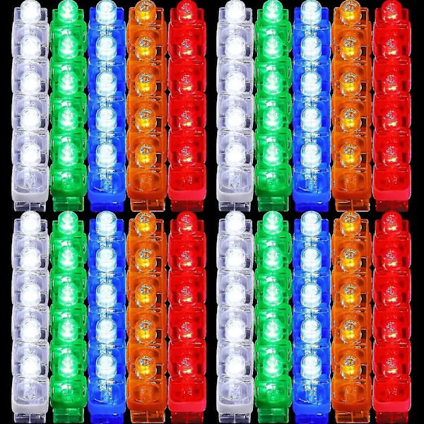 100 stk LED Fingerlys Sterke Finger Rave Lys Fingerring Glødende Pinner Små Fingerlaser Ferie Lys Opp Fingre Ringer_Billige Gaver