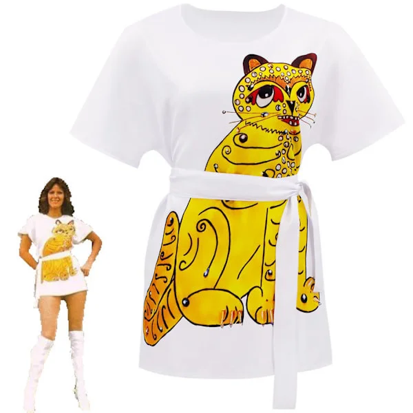 ABBA Retro Agnetha Fältskog Cosplay-asu - Kultainen juhla-asu, Halloween-mekko naisille, koko 3XL kultainen Annie 3XL