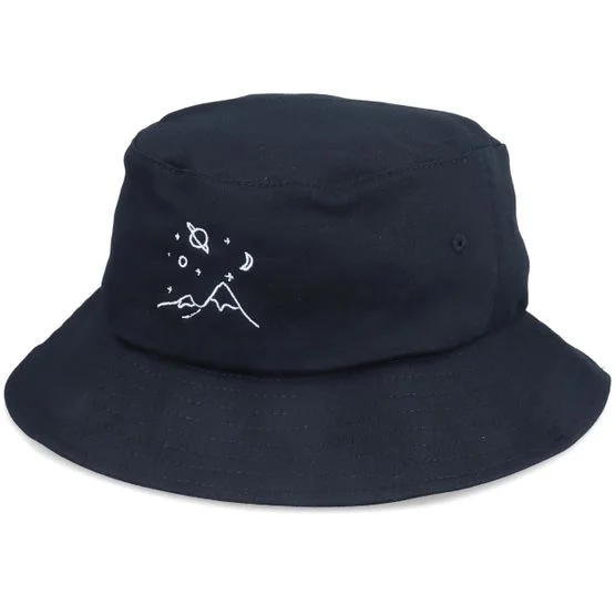 Abducted - Svart bucket Hatt - Mountain Space Gazing Black Bucket @ Hatstore