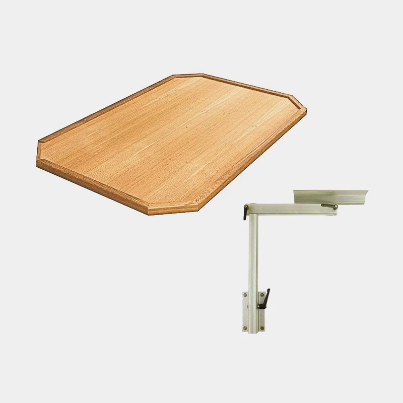 Folding wood laminate table Lagun Rimini, 70 x 42 cm + Lagun table pedestal