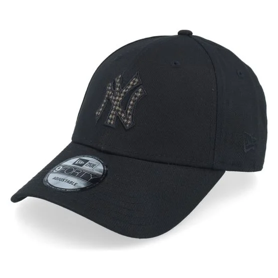 New Era - MLB Schwarz adjustable Cap - New York Yankees Check Infill 9FORTY Black Adjustable @ Hatstore