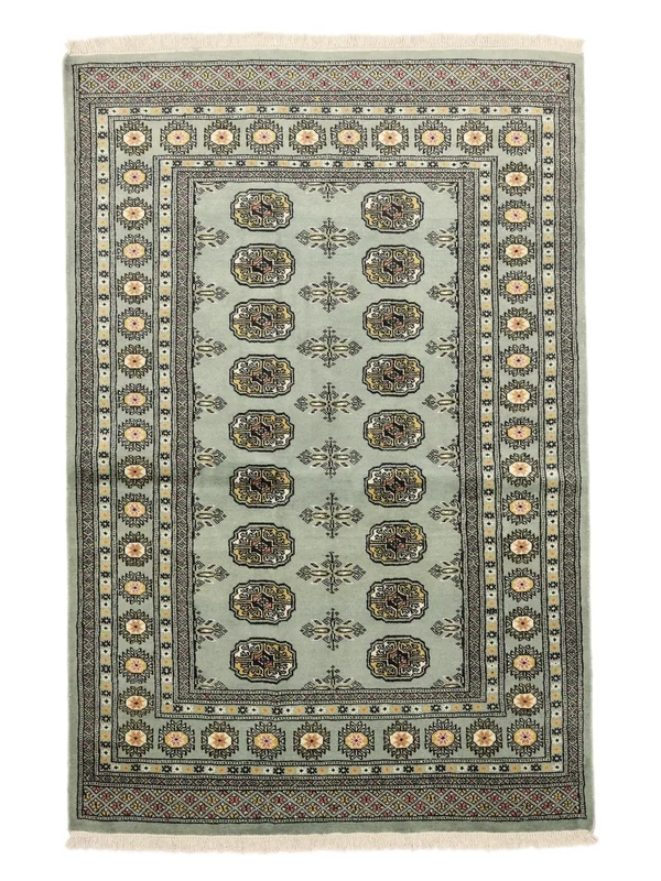 Pakistan Bokhara 2Ply Rug Oriental Green/Dark Green (Wool, )