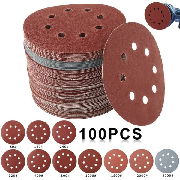 Slipeskiver 100 stk, Slipeskiver 80/180/240/320/400/800/1000/15