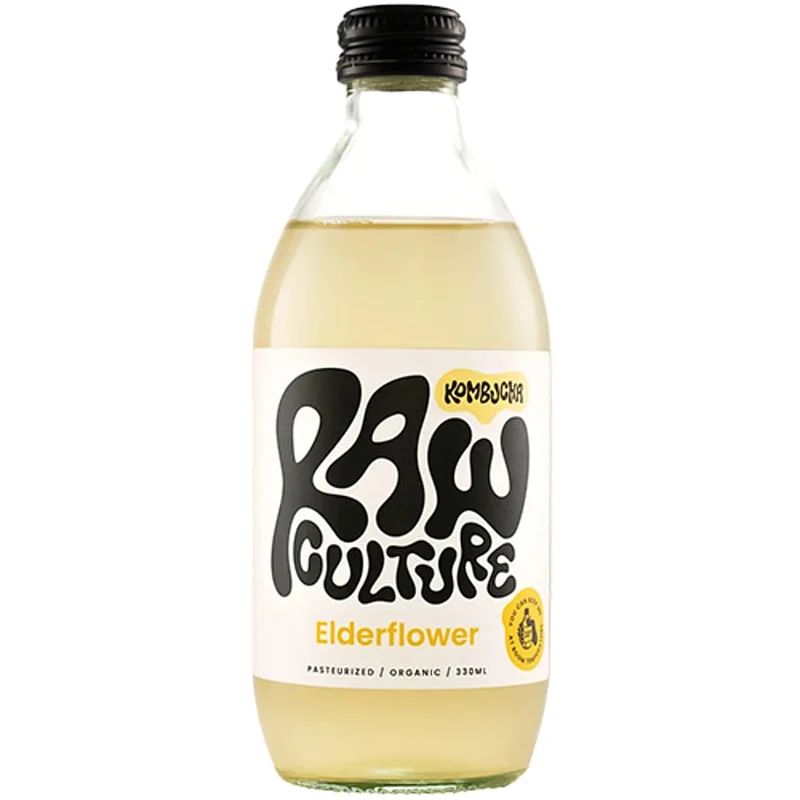 Raw Culture Elderflower Kombucha Ø 330 ml, Helse & Madvarer, Drikkevarer, Plante- & Urtedrikke