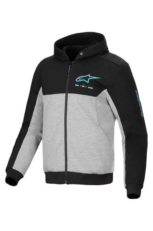 MP-Huppari Alpinestars Chrome V2 Sport Musta/Harmaa/Turkoosi L