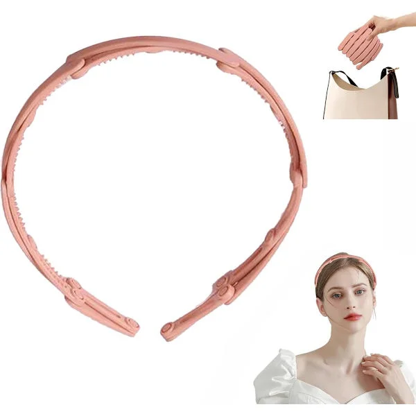 Hårband - Tiara - Vikbar och Skalbar - Hårband för Kvinnor - Vikbar Tiara - Vikbart Hårband - Rosa - Kvinnor - Tonåringar - Flickor - Lättvikt...