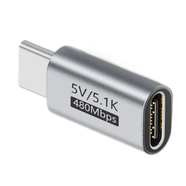 Professionel USB C han til USB C hun opladerkonvertere i metal til trimmere, hovedtelefoner og mere
