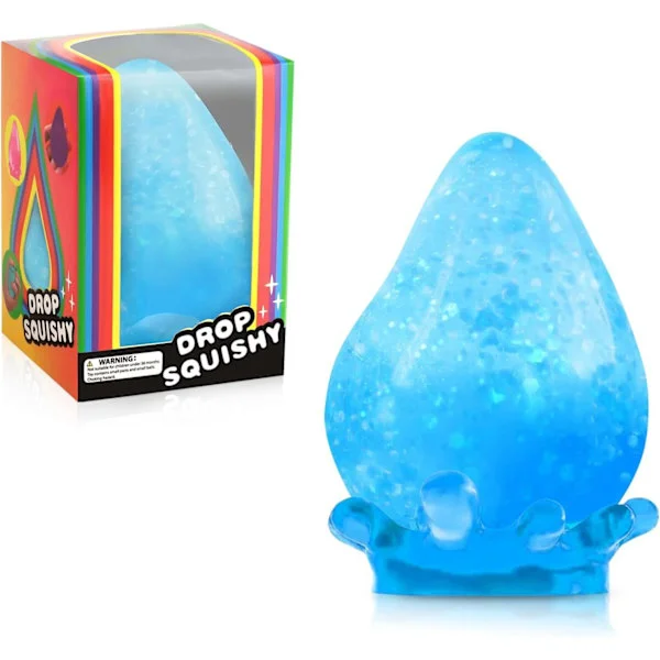 Teardrop-shaped stress-relief ball - a sensory squeeze toy to relieve anxiety, a grip toy, 1 pc, blue - Dream Drop