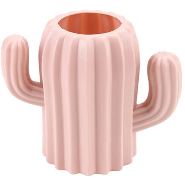 Cactus Desktop Holder Beauty Brush Storage Container Multifunctional Desk Organizer Office Furniture, A