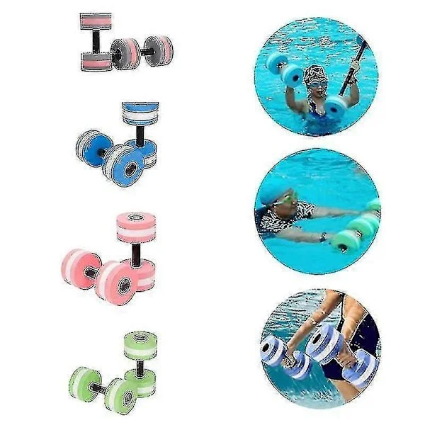 Vatten Aerobisk Träning Skum Hantlar Pool Motstånd Yoga Fitness Vattenutrustning Blå