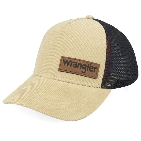 Wrangler - Beige trucker Caps - Herder Corduroy Cap Beige A-frame Trucker @ Hatstore