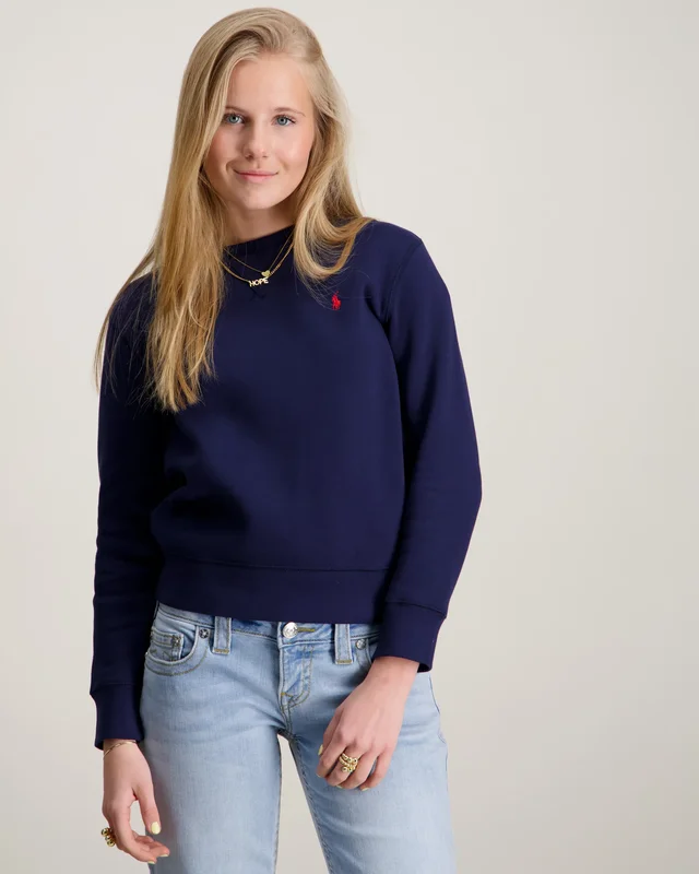 Polo Ralph Lauren Fleece Sweatshirt Blå Genser Jente - Kids Brand Store