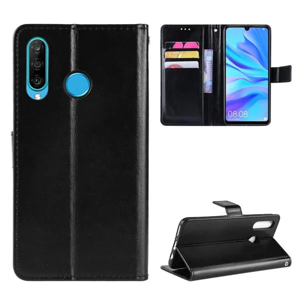 Huawei P20 Lite - Deksel / Magnetisk etui 2 i 1 - Velg farge! Svart