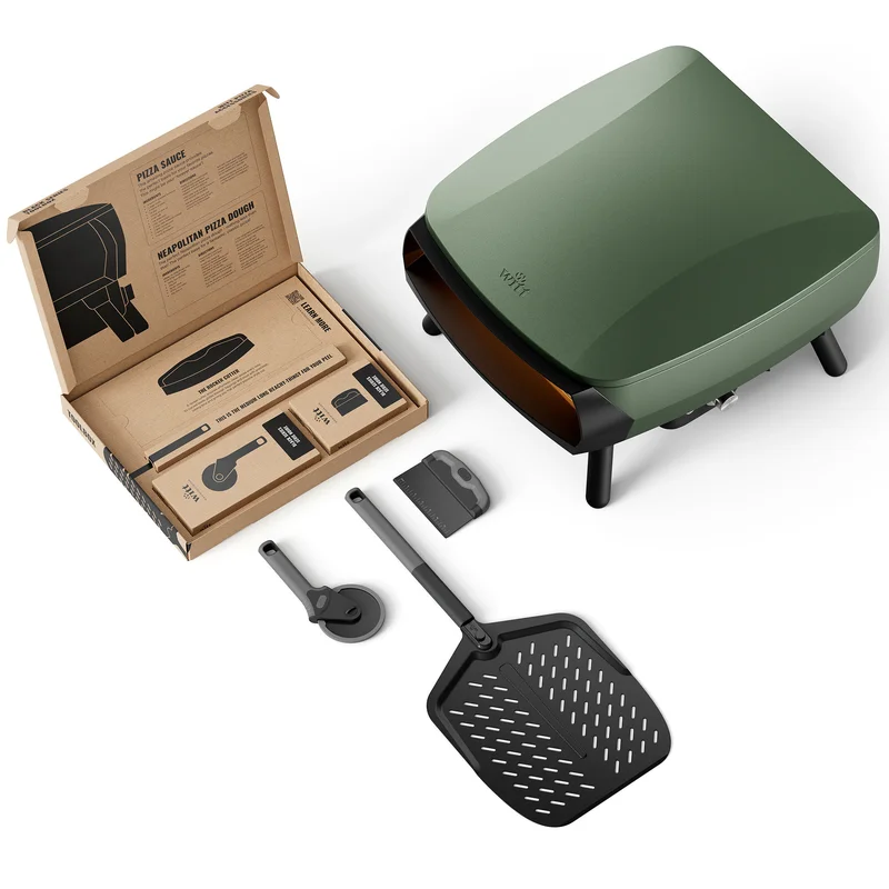 Witt Piccolo Rotante 13" pizzauuni sis. toolbox, vihreä