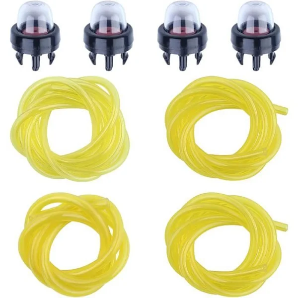 4 storlekar bränsleledningsrör, 4 fot långa + priming pump paket för Husqvarna grästrimmer 123L 225