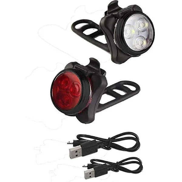 Bicycle Light Set, USB Rechargeable Bicycle Lights, Bike Lights Bicycle Lighting