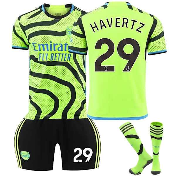 2324 Arsenal bortedrakt grønt sett med sokker nr. 29 HARVERTZ No.29 HARVERTZ 20