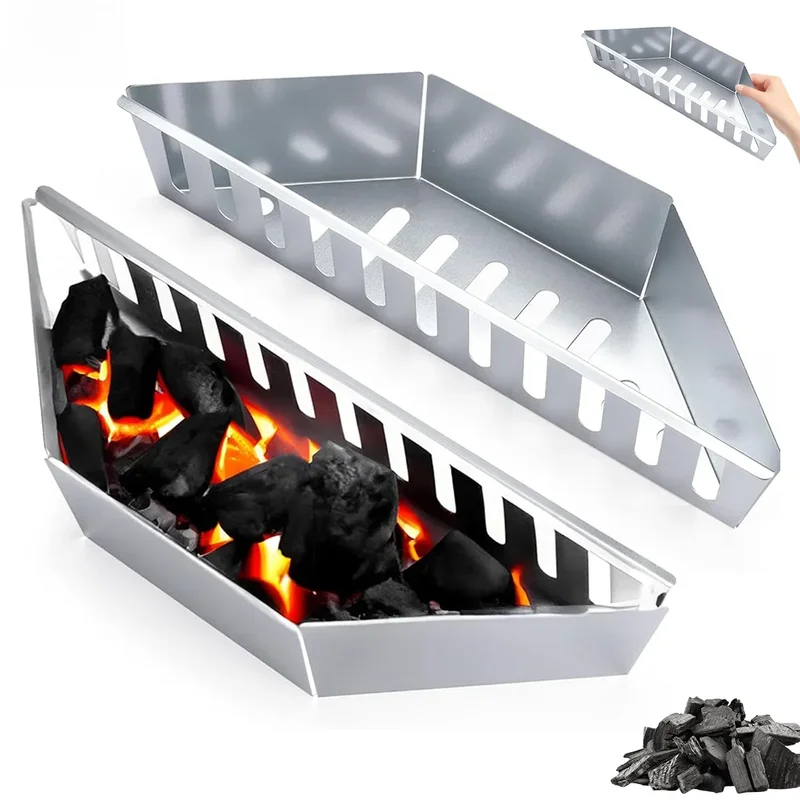 AliExpress - Panier à charbon de bois en acier inoxydable Leeseph, accessoires de barbecue pour grilles et bouilloires, accessoires de gril à charbon 