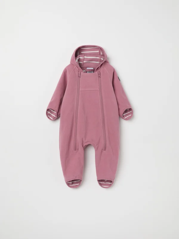 Polarn O. Pyret - Windproof fleece all-in-one - 56 - Childrenswear - pink