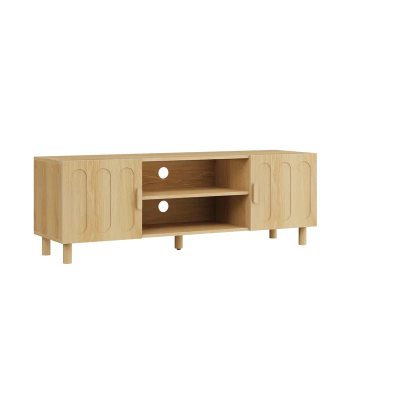 AliExpress - TV-Schrank im Mid-Century-Stil, Multifunktionales Sideboard & Aufbewahrungsschrank mit offenem Stauraum und Doppeltür-Design, Wohnmöbel 