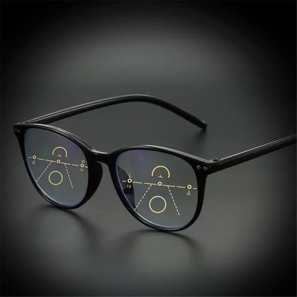 Progressive Multifocal Reading Glasses Blue Light Blocking Computer Glasses Black Red Strength 1.5 Black Red
