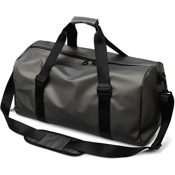 Gym Sportbag Herre Dame, Reisebag med Skoseksjon og Vått Rom, Weekend Overnatting Bag Champagne)