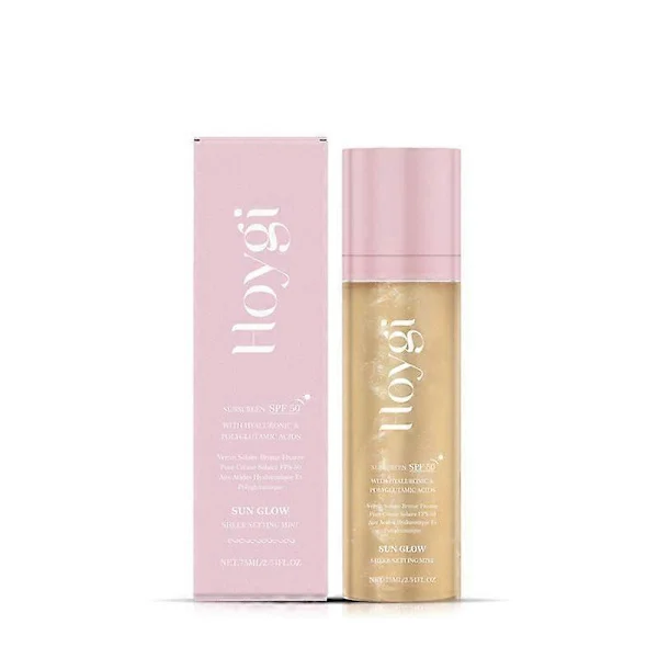 Sunglaze Sheer Setting Mist aurinkosuoja SPF 50, hohtava vartaloöljysuihke (1 kpl)