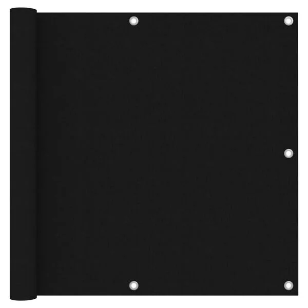 vidaXL Parvekkeen suojaverho musta 90x300 cm Oxford-kangas