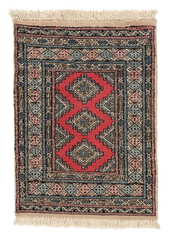 Orientalisk Pakistan Bokhara 2Ply Matta 63X85 Svart/Brun Ull